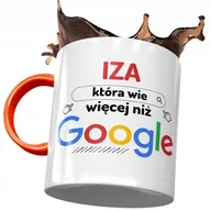 Kubki - Kubek Pomarańczowy Dla Izy Izabeli Żony na Prezent z Nadrukiem ze Zdjęciem + Opakowanie na prezent (wzór 02) - miniaturka - grafika 1