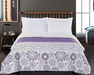 Narzuty - DecoKing koc dzienny Fioletowy Biały narzuta na łóżko z wzorem abstraktem dwustronna łatwa w utrzymaniu Alhambra liliowa fioletowa White Lilac chon/alhambra10 - miniaturka - grafika 1