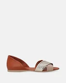 Sandały damskie - Sandały skórzane z krzyżującą się cholewką - Venezia - miniaturka - grafika 1