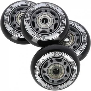 Nils EXTREME PU 64x24 82A CZARNE N (4 szt.) + ABEC-9 (8 szt.) ZESTAW EXTREME - Akcesoria do skatingu - miniaturka - grafika 1