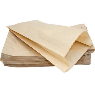 Torebki papierowe śniadaniowe fałdowe 15×23 cm 100 sztuk szare atestowane - Akcesoria do pakowania - miniaturka - grafika 1