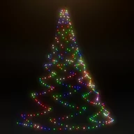 Oświetlenie świąteczne - vidaXL vidaXL Choinka ścienna z hakiem 260 diod LED kolorowa 3 m 328643 - miniaturka - grafika 1