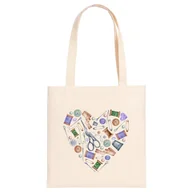 Torby i wózki na zakupy - Bawełniana torba - Akcesoria krawieckie - miniaturka - grafika 1