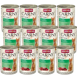 ANIMONDA Carny Kitten smak: wołowina, kurczak i królik 12x400g - Mokra karma dla kotów - miniaturka - grafika 1