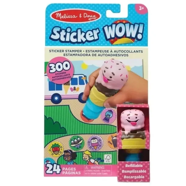 MELISSA & DOUG STICKER WOW stempelki z naklejkami LODY