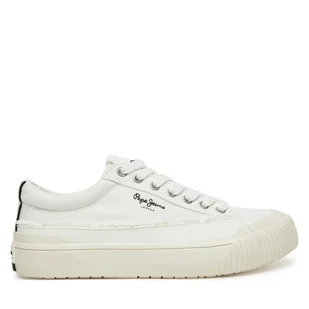 Tenisówki Pepe Jeans Ben Fresh W PLS31589 Biały - Trampki damskie - miniaturka - grafika 1