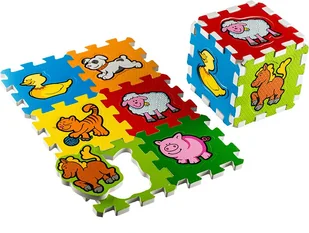 Teddies Puzzle piankowe Moje pierwsze zwierzątka 6 szt 00513002 - Maty piankowe - miniaturka - grafika 1