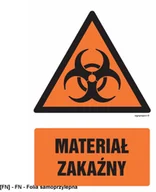Tablice BHP - SIGNPROJECT GF070 - Materiał zakaźny 300x450 - miniaturka - grafika 1