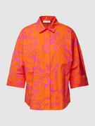 Koszule damskie - Bluzka z bawełny z nadrukiem na całej powierzchni - miniaturka - grafika 1
