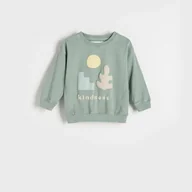 Bluzy dla chłopców - Reserved - Bluza z aplikacją - Zielony - miniaturka - grafika 1