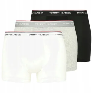 Tommy Hilfiger Bokserki Czarne Białe Szare Majtki Męskie z gumką 3 PAK XXL - Majtki męskie Tommy Hilfiger Bokserki Czarne Białe Szare Majtki Męskie z gumką 3 PAK XXL - Majtki męskie - miniaturka - grafika 1