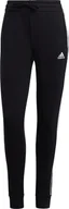 Spodnie męskie - Spodnie damskie adidas Essentials 3-Stripes Fleece czarne HZ5753-S - miniaturka - grafika 1