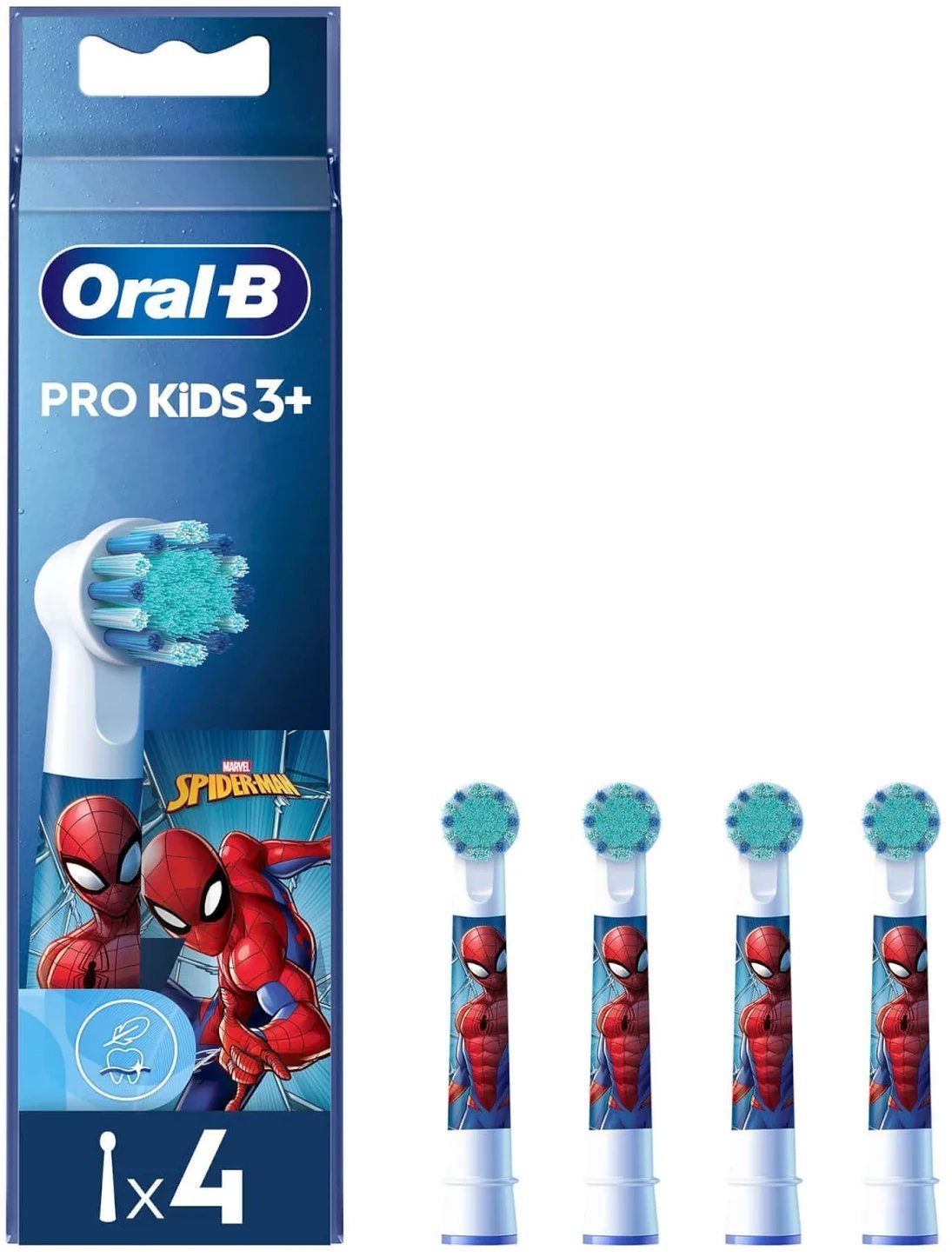 Oral-B Kids Pro Kids3+, 4 pcs, Multicolour, White, Spider-Man, 3 yrs, Blister