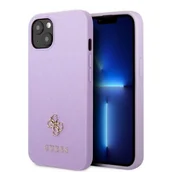 Etui i futerały do telefonów - Guess GUHCP13SPS4MU iPhone 13 mini 5,4" purpurowy/purple hardcase Saffiano 4G Small Metal Logo - miniaturka - grafika 1