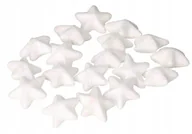 Bombki - Gwiazdki Styropianowe Z Brokatem 2,5cm Białe - miniaturka - grafika 1