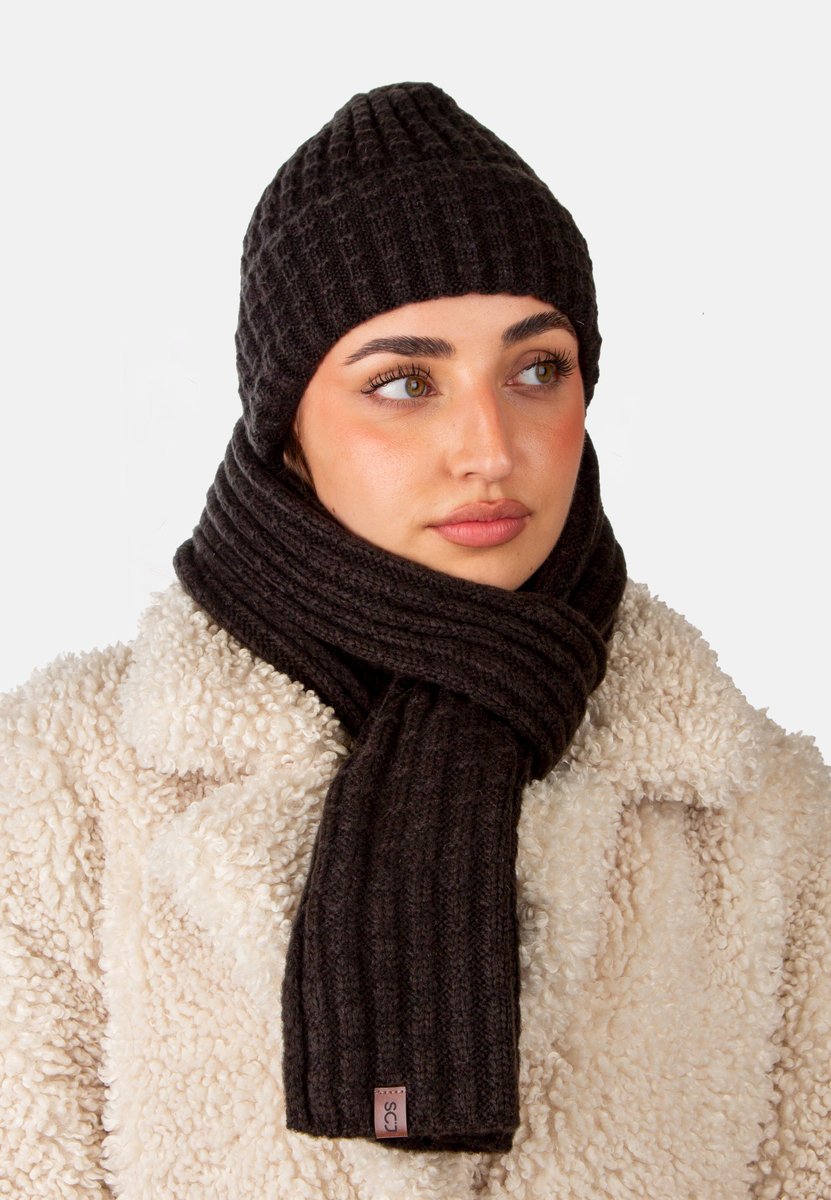 Komplet Damski Czapka Szalik Zimowy Ciepły Polskiej Produkcji 505 -01