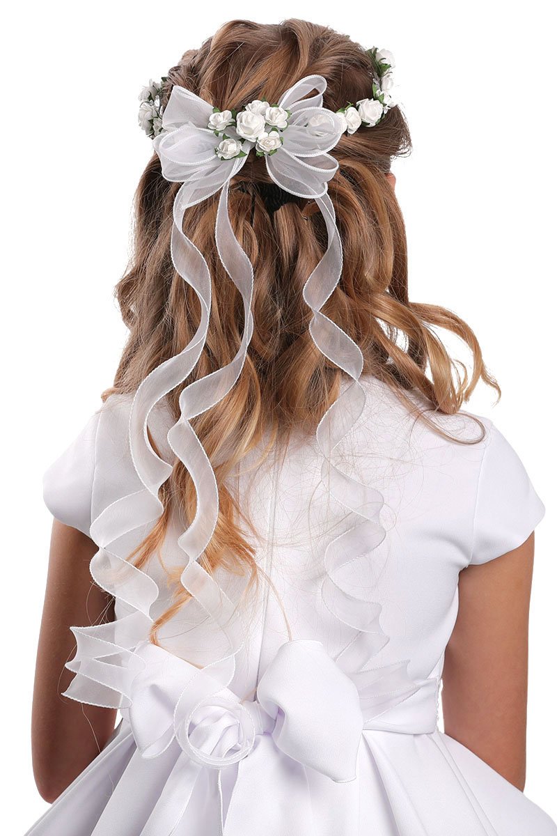 Delikatny wianek komunijny z kryształkami wianki komunijne komunia WM60-18