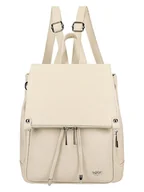 Torebki damskie - Wojas Skórzany plecak w kolorze beżowym - 26 x 21 x 9,5 cm - miniaturka - grafika 1