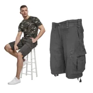 Odzież taktyczna i umundurowanie - Spodenki Krótkie Męskie BRANDIT Vintage Classic - Grafitowe XXL - miniaturka - grafika 1