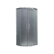 Kabiny prysznicowe - Mexen Rio kabina prysznicowa półokrągła 80 x 80 cm, szron, chrom - 863-080-080-01-30 - miniaturka - grafika 1