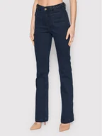 Spodnie damskie - Morgan Jeansy 221-PSVEN Granatowy Bootcut Fit - miniaturka - grafika 1