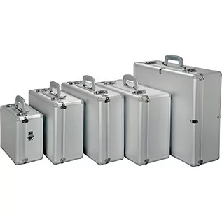 Teczki i aktówki - Alumaxx wielofunkcyjna ze wzorem aluminiowa walizka Stratos i z piankową wkładką aluminiową Srebrny 45135 - grafika 1