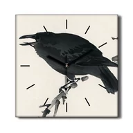 Zegary - Kuchenny zegar na ścianę cichy Ptak wrona 30x30 cm, Coloray - miniaturka - grafika 1