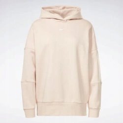 REEBOK - BLUZA DAMSKA Lux Hoodie IN HR5966 pudrowa z kapturem plus size