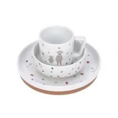 Zestawy naczyń dla dzieci - Lassig Komplet naczyń z porcelany Tiny Farmer Owieczka/Gąska - miniaturka - grafika 1