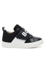 Buty dla chłopców - BOSS Sneakersy J52161 S Czarny - miniaturka - grafika 1