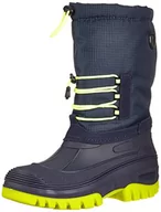 Buty dla dziewczynek - CMP Dziecięce buty dziecięce AHTO WP Snow Boots, black blue, 39 eu - miniaturka - grafika 1