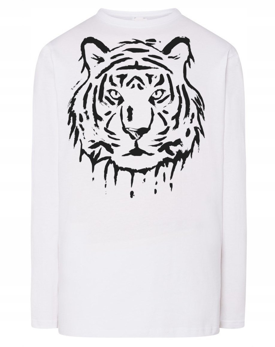 Longsleeve fajny nadruk ZWIERZĘ TYGRYS r.S