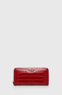 Portfele - Guess portfel damski kolor czerwony - grafika 1