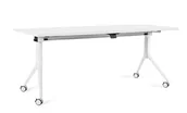 Biurka - Biurko na kółkach Carl - Biały - Stelaż i Blat - 180x80 cm - YZ-02 Biały - miniaturka - grafika 1