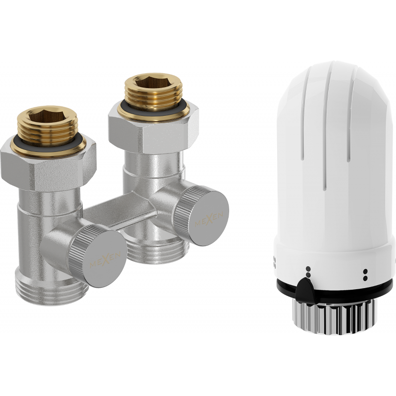 Mexen G03 zestaw termostatyczny dwururowy DN50, prosty 1/2