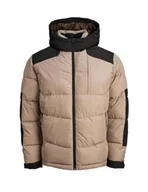 Kurtki męskie - Bestseller A/S Kurtka męska Jcootis Puffer Sn, Mountain Trail/Detail:black Blocking - Jj Print, XL - miniaturka - grafika 1