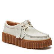 Półbuty Clarks Torhill Bee 26172085 Off White Lea