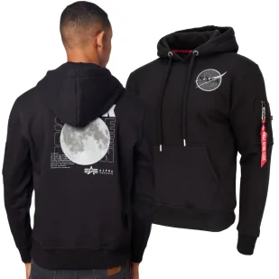 Bluza z kapturem Alpha Industries Dark Side 108337 285 - Czarna/Odblaskowa - Odzież taktyczna i umundurowanie - miniaturka - grafika 1
