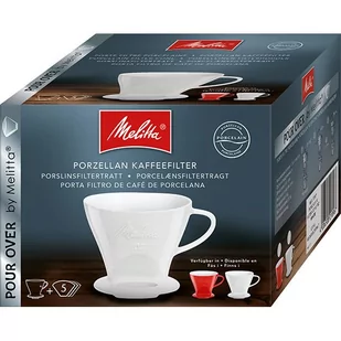 Melitta 218974 filtr porcelanowy filtr do kawy rozmiar 102 czerwony - Akcesoria i części do ekspresów do kawy - miniaturka - grafika 2