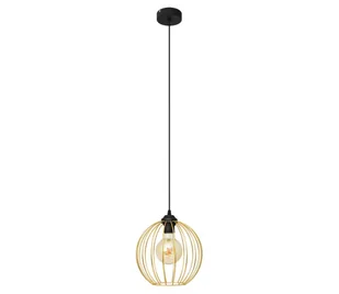 Żyrandol na lince MERCURE 1xE27/60W/230V złoty/czarne - Lampy sufitowe - miniaturka - grafika 1