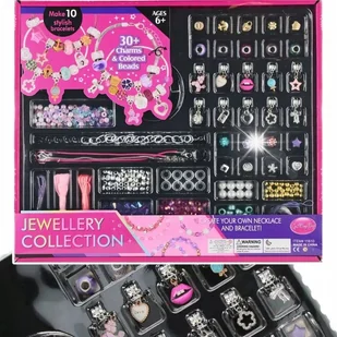 ZESTAW KORALIKÓW DO ROBIENIA BRANSOLETEK KORALIKI DO NAWLEKANIA - Biżuteria dla dzieci - miniaturka - grafika 1