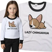 Piżamy dla dziewczynek - Piżama dziecięca Leniwy Chihuahua Pies 98/104 - VoloDonum - miniaturka - grafika 1