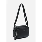 Torebki damskie - Czarna Urocza Damska Torebka Listonoszka na Ramię LUIGISANTO Skóra Eko - miniaturka - grafika 1