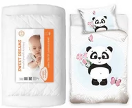 Pościel dla dzieci - Komplet do łóżeczka kołdra pościel podusia 100x135 Misiu panda - miniaturka - grafika 1