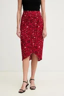 Spódnice - Pepe Jeans spódnica CLAU kolor czerwony midi prosta PL901199 - miniaturka - grafika 1