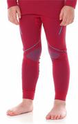 Spodnie sportowe damskie - Brubeck Spodnie Termoaktywne dziewczęce THERMO rubinowe LE12110 - miniaturka - grafika 1
