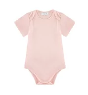 Body dla niemowląt - Body z krótkim rękawem bambus, różowe - 56 - miniaturka - grafika 1
