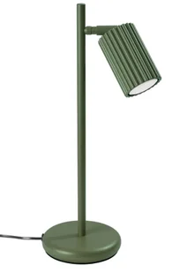 Oliwkowa biurkowa lampka ryflowana - D300 Derpox - Lampy stojące - miniaturka - grafika 1