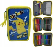 Piórniki - Piórnik trzykomorowy z wyposażeniem POKEMON - miniaturka - grafika 1