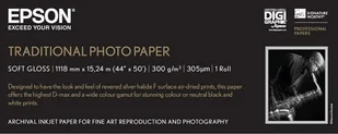 Epson Papier fotograficzny Traditional Photo Paper, 44" x 15 m 300g/m2 C13S045056 - Papier do drukarek Epson Papier fotograficzny Traditional Photo Paper, 44" x 15 m 300g/m2 C13S045056 - Papier do drukarek - miniaturka - grafika 1